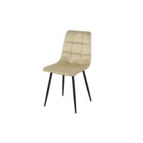 Silla Romimex Beige Terciopelo Metal 45 x 89 x 55 cm de Romimex, Sillas - Ref: D1616255, Precio: 54,91 €, Descuento: %