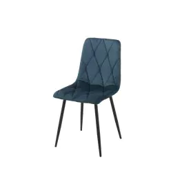 Chaise Romimex Bleu Velours Métal 45 x 89 x 55 cm de Romimex, Chaises - Réf : D1616261, Prix : 54,91 €, Remise : %