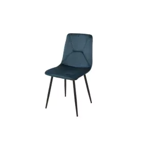 Silla Romimex Azul Terciopelo Metal 45 x 89 x 55 cm de Romimex, Sillas - Ref: D1616547, Precio: 54,91 €, Descuento: %