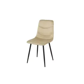 Silla Romimex Beige Terciopelo Metal 45 x 89 x 55 cm de Romimex, Sillas - Ref: D1616549, Precio: 50,29 €, Descuento: %