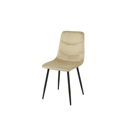 Chaise Romimex Beige Velours Métal 45 x 89 x 55 cm de Romimex, Chaises - Réf : D1616549, Prix : 50,29 €, Remise : %