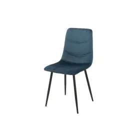 Chaise Romimex Bleu Velours Métal 45 x 89 x 55 cm de Romimex, Chaises - Réf : D1616551, Prix : 54,91 €, Remise : %