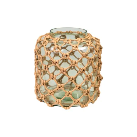 Vase Romimex Brown Transparent Glass Rope 18 x 20 x 18 cm by Romimex, Flower Pots - Ref: D1616642, Price: 27,66 €, Discount: %