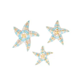 Wall Decoration Romimex Turquoise Stars 22 x 8 x 22 cm 3 Pieces by Romimex, Ornaments - Ref: D1617275, Price: 14,92 €, Discou...