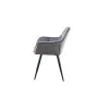 Armchair Romimex Black Grey Velvet Metal MDF Wood 62 x 85 x 60 cm by Romimex, Chairs - Ref: D1617915, Price: 120,03 €, Discou...