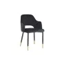 Armchair Romimex Black Grey Velvet Metal MDF Wood 60 x 85 x 58 cm by Romimex, Chairs - Ref: D1617917, Price: 128,90 €, Discou...