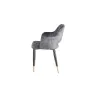 Armchair Romimex Black Grey Velvet Metal MDF Wood 60 x 85 x 58 cm by Romimex, Chairs - Ref: D1617917, Price: 128,90 €, Discou...