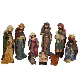 Set of Figures Romimex Multicolour Resin 9 x 20 x 9 cm Nativity/Bethlehem Three Kings 9 Pieces by Romimex, Christmas - Ref: D...