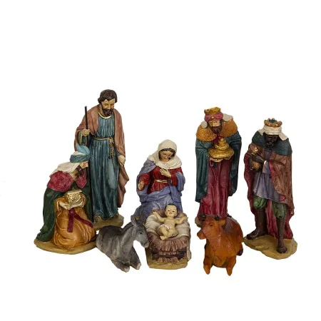 Conjunto de Figuras Romimex Multicolor Resina 10 x 25 x 10 cm Presépio/Belém Reis Magos 8 Peças de Romimex, Natal - Ref: D161...