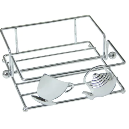 Servilletero de mesa Alexandra House Living Plateado Metal 22 x 7 x 19 cm de Alexandra House Living, Estantes y soportes - Re...