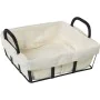 Panera Alexandra House Living Blanco Metal Tela 22 x 11 x 20 cm de Alexandra House Living, Almacenamiento de alimentos - Ref:...