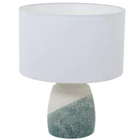 Lâmpada de mesa Alexandra House Living Azul Branco Bege Cerâmica 60 W 35 x 42 x 35 cm de Alexandra House Living, Candeeiros d...