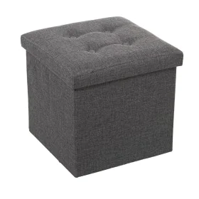 Puff Alexandra House Living Cinzento Poliéster Têxtil 38 x 38 x 38 cm Dobrável de Alexandra House Living, Pufes - Ref: D16236...