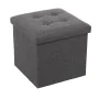 Pouffe Alexandra House Living Grey Polyester Textile 38 x 38 x 38 cm Foldable by Alexandra House Living, Footstools - Ref: D1...