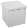 Puff Alexandra House Living Blanco Polipiel 45 x 45 x 45 cm Plegable de Alexandra House Living, Puffs - Ref: D1623661, Precio...