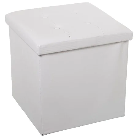 Puff Alexandra House Living Branco Polipele 45 x 45 x 45 cm Dobrável de Alexandra House Living, Pufes - Ref: D1623661, Preço:...