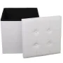 Puff Alexandra House Living Blanco Polipiel 45 x 45 x 45 cm Plegable de Alexandra House Living, Puffs - Ref: D1623661, Precio...