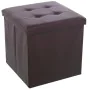 Puff Alexandra House Living Marrón Polipiel 45 x 45 x 45 cm Plegable de Alexandra House Living, Puffs - Ref: D1623662, Precio...