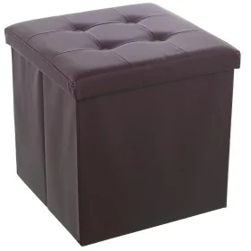 Pouf Alexandra House Living Marron Cuir Synthétique 45 x 45 x 45 cm Pliable de Alexandra House Living, Poufs - Réf : D1623662...