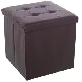 Puff Alexandra House Living Castanho Polipele 45 x 45 x 45 cm Dobrável de Alexandra House Living, Pufes - Ref: D1623662, Preç...