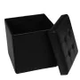 Pouf Alexandra House Living Noir Cuir Synthétique 45 x 45 x 45 cm Pliable de Alexandra House Living, Poufs - Réf : D1623684, ...