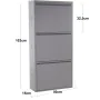 Schuhschrank Alexandra House Living Grau 50 x 103 x 15 cm 3 Schubladen von Alexandra House Living, Schuhregale - Ref: D162388...