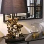 Tischlampe Alexandra House Living Schwarz Gold Kunststoff 40 W 31 x 48 x 31 cm Affen von Alexandra House Living, Tisch- & Nac...