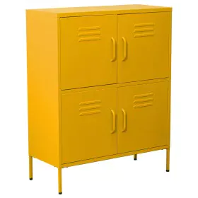 Aparador Alexandra House Living Amarelo Metal 80 x 102 x 35 cm de Alexandra House Living, Armários e aparadores - Ref: D16242...