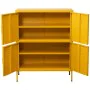 Aparador Alexandra House Living Amarelo Metal 80 x 102 x 35 cm de Alexandra House Living, Armários e aparadores - Ref: D16242...