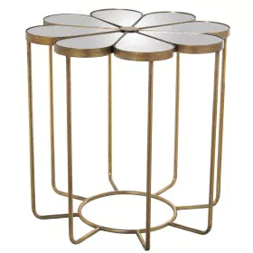 Mesa de apoio Alexandra House Living Transparente Dourado 63 x 61 x 63 cm de Alexandra House Living, Mesas auxiliares - Ref: ...