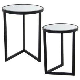 Jeu de 2 tables Alexandra House Living Noir Argenté de Alexandra House Living, Tables de service - Réf : D1624527, Prix : 137...