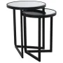 Jeu de 2 tables Alexandra House Living Noir Argenté de Alexandra House Living, Tables de service - Réf : D1624527, Prix : 153...