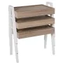 Jeu de 3 tables Alexandra House Living Blanc Marron de Alexandra House Living, Tables de service - Réf : D1624576, Prix : 101...