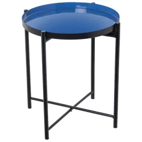 Mesa de apoio Alexandra House Living Azul Preto 50 x 52 x 50 cm de Alexandra House Living, Mesas auxiliares - Ref: D1624590, ...