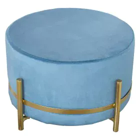 Pouffe Alexandra House Living Blue Velvet Wood 50 x 30 x 50 cm by Alexandra House Living, Footstools - Ref: D1624684, Price: ...