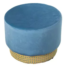 Pouf Alexandra House Living Bleu Velours Bois 35 x 27 x 35 cm de Alexandra House Living, Poufs - Réf : D1624687, Prix : 75,20...