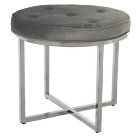 Stool Alexandra House Living Grey Velvet Metal 50 x 46 x 50 cm by Alexandra House Living, Taborets - Ref: D1624702, Price: 16...