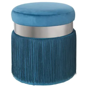 Pouffe Alexandra House Living Blue Grey Velvet Wood 7 x 44 x 40 cm by Alexandra House Living, Footstools - Ref: D1624741, Pri...