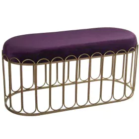 Hocker Alexandra House Living Violett Gold Samt Metall 100 x 47 x 40 cm von Alexandra House Living, Stühle - Ref: D1624749, P...