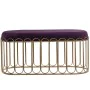 Banqueta Alexandra House Living Violeta Dourado Veludo Metal 100 x 47 x 40 cm de Alexandra House Living, Cadeiras - Ref: D162...