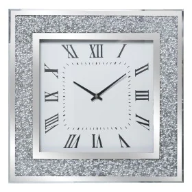 Horloge Murale Alexandra House Living Argenté Verre Brillants 40 x 40 x 4 cm de Alexandra House Living, Pendules murales - Ré...