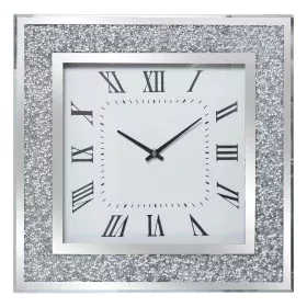 Orologio da Parete Alexandra House Living Argentato Cristallo Brillanti 40 x 40 x 4 cm di Alexandra House Living, Orologi da ...