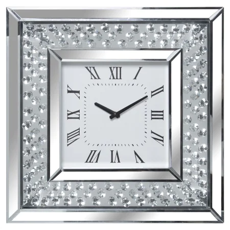 Orologio da Parete Alexandra House Living Argentato Cristallo Brillanti 40 x 40 x 4 cm di Alexandra House Living, Orologi da ...