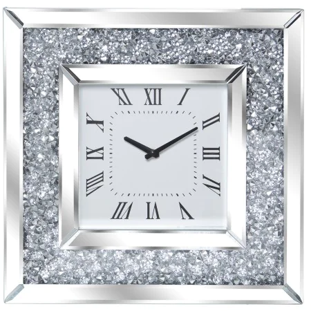 Orologio da Parete Alexandra House Living Argentato Cristallo Brillanti 40 x 40 x 4 cm di Alexandra House Living, Orologi da ...