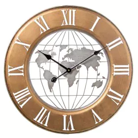 Orologio da Parete Alexandra House Living Marrone Legno Mappamondo 63 x 4 x 63 cm di Alexandra House Living, Orologi da paret...