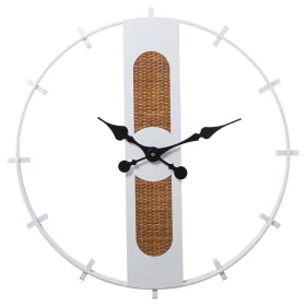 Horloge Murale Alexandra House Living Blanc Marron Métal osier 64 x 5 x 64 cm de Alexandra House Living, Pendules murales - R...