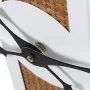 Reloj de Pared Alexandra House Living Blanco Marrón Metal Mimbre 64 x 5 x 64 cm de Alexandra House Living, Relojes de pared -...