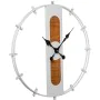 Horloge Murale Alexandra House Living Blanc Marron Métal osier 64 x 5 x 64 cm de Alexandra House Living, Pendules murales - R...