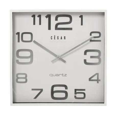 Wall Clock Alexandra House Living White Silver Acrylic Plastic 28 x 4 x 28 cm by Alexandra House Living, Wall Clocks - Ref: D...