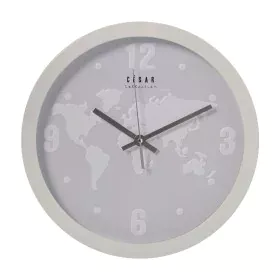 Horloge Murale Alexandra House Living Blanc Acrylique Plastique Mappemonde 30 x 4 x 30 cm de Alexandra House Living, Pendules...